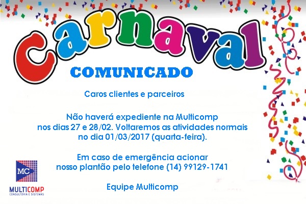 Comunicado Carnaval